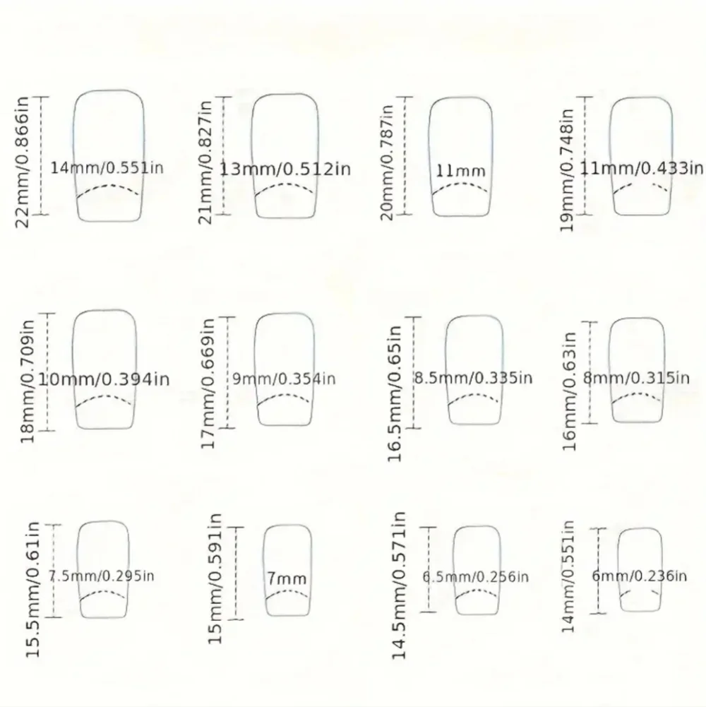 24 Pieces Fake Press On Nails